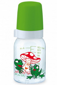 Бутылочка Canpol babies, для кормления, стекло, с рисунком, соска силикон, 120 мл