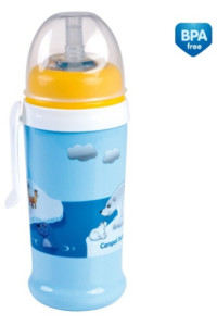Поильник спортивный Canpol babies с силиконовой трубочкой, с держателем, 350 мл
