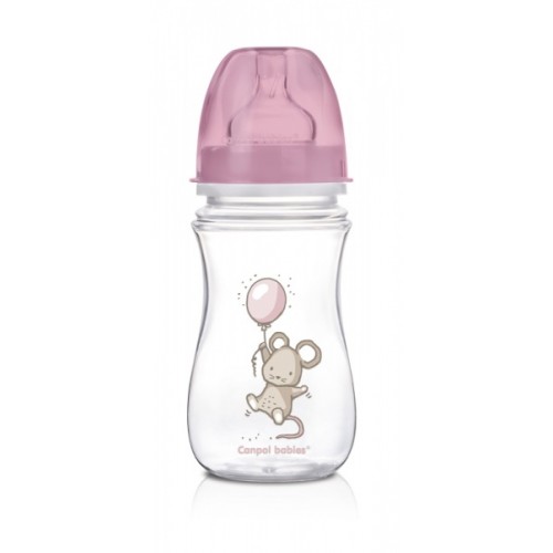Бутылочка Canpol babies Easy Start Little Cutie с широким горлышком, пластик, соска силикон, 240 мл