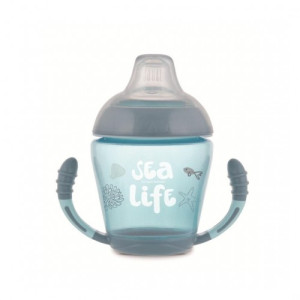 Поильник непроливайка Canpol babies Sea Life, силиконовый носик, 230 мл