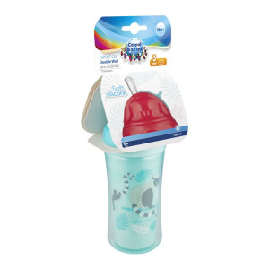 Поильник непроливайка Canpol babies Лемур, складная силиконовая трубочка, 260 мл