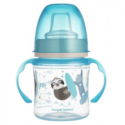 Поильник - непроливайка Canpol Babies EasyStart Цветные зверюшки, с силиконовым носиком, с ручками, 120 мл