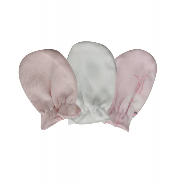 Рукавички для новорожденных Caramell Basic, 3 пары, 0-3м