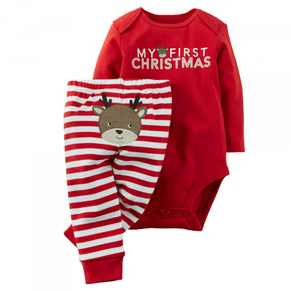 Набор боди и штаны Carter's My first Christmas, р.78