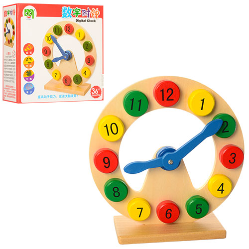 Деревянная игрушка Часы MD 1214, 20см