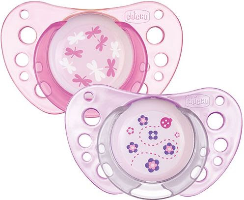 Пустышка Chicco Physio Air, силикон, 0m+, 2шт., дышащая, для девочки