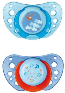 Пустышка Chicco Physio Air, силикон, 4m+, 2шт., дышащая, для мальчика