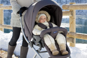 Коляска универсальная Chicco Duo Arctic 2в1, зимние колеса