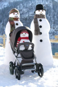 Коляска универсальная Chicco Duo Arctic 2в1, зимние колеса