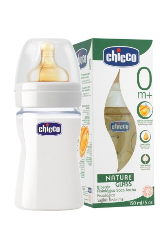 Бутылочка Chicco стекло, соска латекс, 150 мл