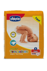Подгузники Chicco Veste Asciutto Junior №5 (12-25 кг), 18 шт.