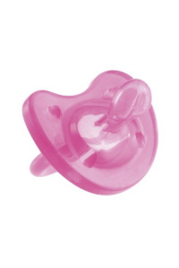 Пустышка Chicco Physio, силикон, 0m+, 1шт., литая, безопасная, для девочек, розовая