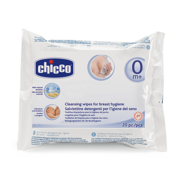 Салфетки для груди Chicco, 20 шт, антисептичекие