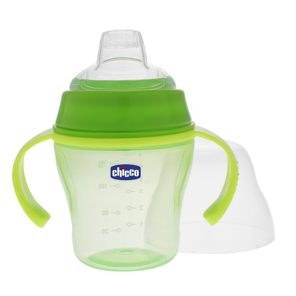 Чашка-непроливайка Chicco Soft Cup, поильник с силиконовым носиком, 150 мл