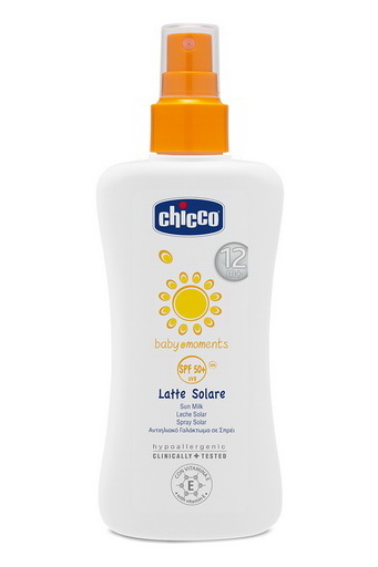 Молочко - спрей солнцезащитное Chicco Baby Moments, 50 SPF, 150 мл