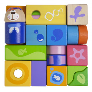 Игровой набор Chicco Blocks, деревянный, 23 шт.