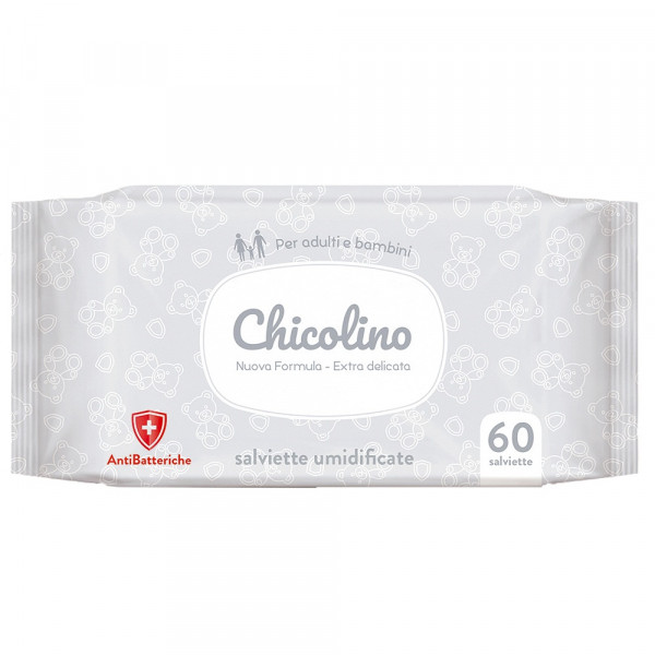 Влажные салфетки Chicolino Антибактериальные, для детей и взрослых, 60 шт.