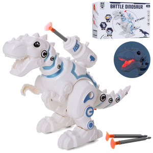Динозавр Battle Dinosaur 0839, ходит, стреляет, с музыкой и светом, 25 см