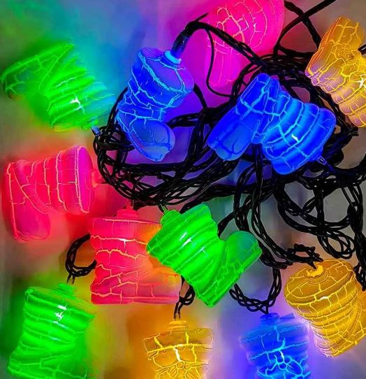 Гирлянда светодиодная 1698-27 LED Сапожки мрамор, длина 5 м, IP40 + переходник