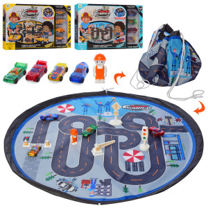 Игровой набор с транспортом 6688-153AB, металл, в сумке-мешке