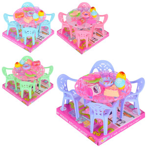 Игровой набор A8-694-3 Столовая, стол, стулья, продукты