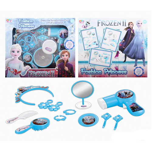 Игровой набор парикмахера BL8801FA-1  Frozen, фен, зеркало, аксессуары, на бат-ке