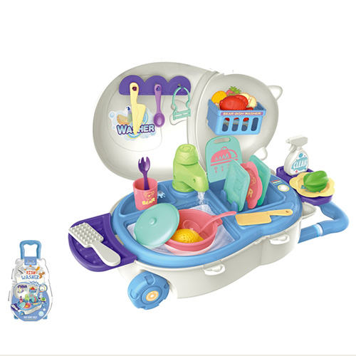 Игрушка Кухня в чемодане 8766, мойка, посуда, продукты, вода льется