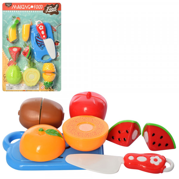 Игровой набор Фрукты 0750-5-6, на липучке, 4 шт., досочка