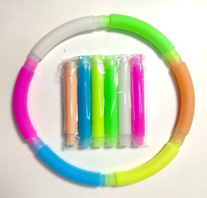 Игрушка-антистресс Pop Tube Пастель, фосфорная, 20 см