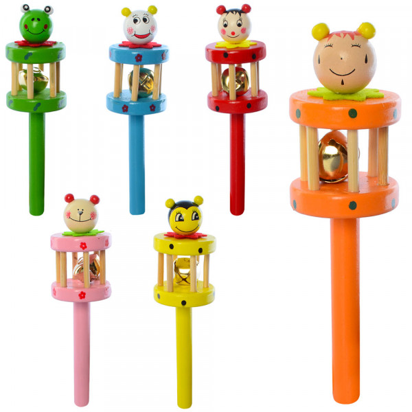 Деревянная игрушка Бубен MD 2051, 17,5 см