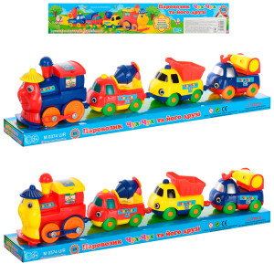 Паровоз Чух-чух M 0374 U/R, стройтехника 3шт
