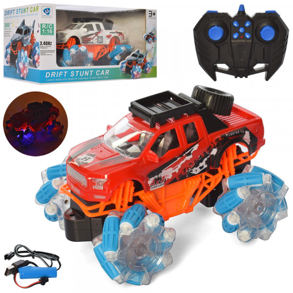 Машинка трюковая 0088 Droft Star Car, на радиоуправлении, со звуком, 20см