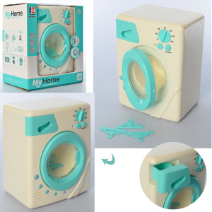 Игрушка 3216B Стиральная машина, свет, вращается барабан, 19см
