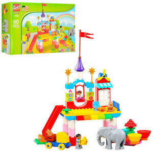 Конструктор 1052 Игровая площадка с животными, 80 деталей