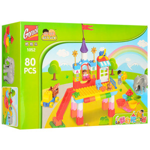 Конструктор 1052 Игровая площадка с животными, 80 деталей