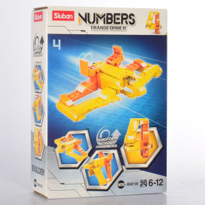 Конструктор SLUBAN M38-B0819E Цифра, транспорт, 2в1, 98 деталей