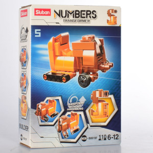 Конструктор SLUBAN M38-B0819F Цифра, транспорт, 2в1, 110 деталей