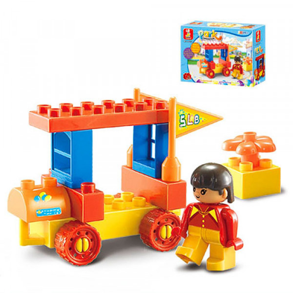 Конструктор SLUBAN M38-B6021 Машинка с фигуркой, 12 деталей