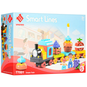 Конструктор Smart Lines 77001 Поезд, с фигурками, 55 деталей