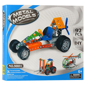 Конструктор металлический Metal Models 9801-2-3 Транспорт, 92/127/183 деталей