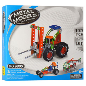 Конструктор металлический Metal Models 9801-2-3 Транспорт, 92/127/183 деталей