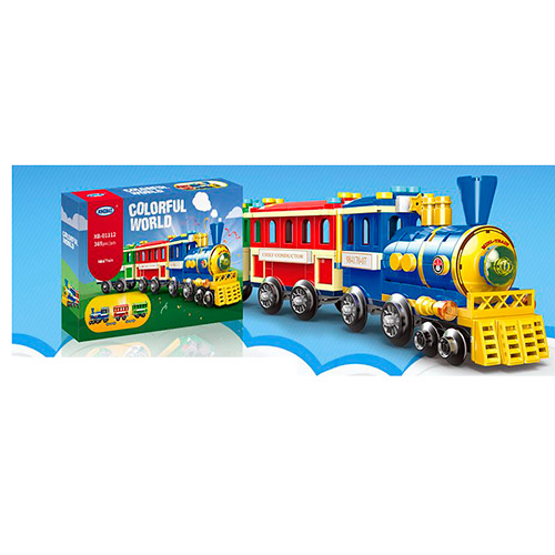 Конструктор XB-01112 Поезд, 369 деталей