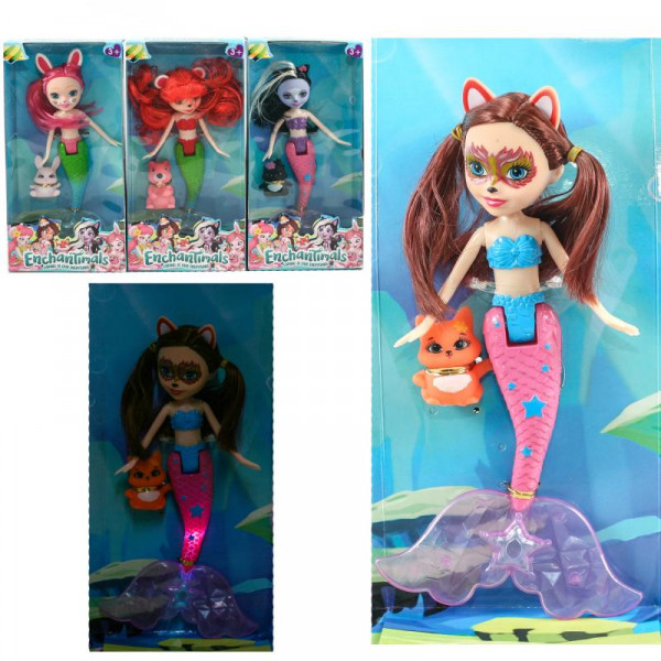 Кукла Enchantimals Русалка 1230, м/с Энчантималс, с фигуркой, 24,5см