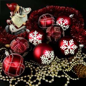 Набор елочных игрушек 9520-6 Шарики, диаметр 6 см, 12 шт.