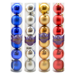 Набор елочных игрушек 026-6 Шарики, диаметр 6 см, 6 шт.