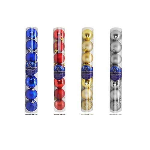 Набор елочных игрушек 406-7-8 Шарики, диаметр 7 или 8 см, 6 шт.