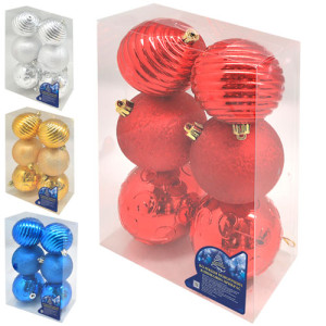 Набор елочных игрушек 8538 Шарики, диаметр 8 см, 6 шт.