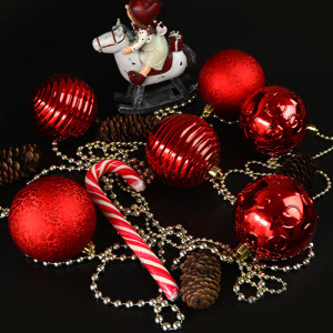 Набор елочных игрушек 8538 Шарики, диаметр 8 см, 6 шт.