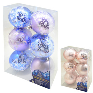Набор елочных игрушек 9379 Шарики, диаметр 8 см, 6 шт.