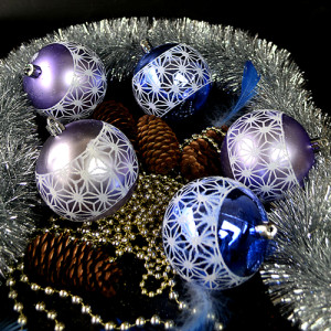Набор елочных игрушек 9379 Шарики, диаметр 8 см, 6 шт.
